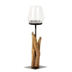 Holz Windlicht Raisa Naturholz, Windlicht aus Naturäste, 55cm, WMG Grünberger