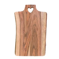 Holzbrett mit Herz, Naturholzbrett Akazie, 30x20cm