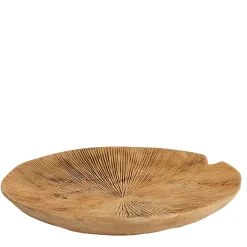 Holzschale Benoa Teak unfinish, rustikale Naturholzschale mit Maßerung, Ø40cm, WMG Grünberger