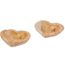 Holzschale Herz, rustikale Naturholzschale 15cm, WMG Grünberger