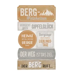 Holzschild Bergweisheiten used look, Wandschild mit Berg Sprüche, 30x50cm, Posiwio