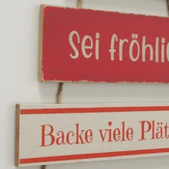 Holzschild Tanolo, Weihnachtssprüche zum Hängen, 80x40cm, Boltze Home Collections