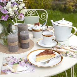 Home Fashion Papierservietten Blumen, Frühlingsblumen in der Gießkanne, 33x33cm