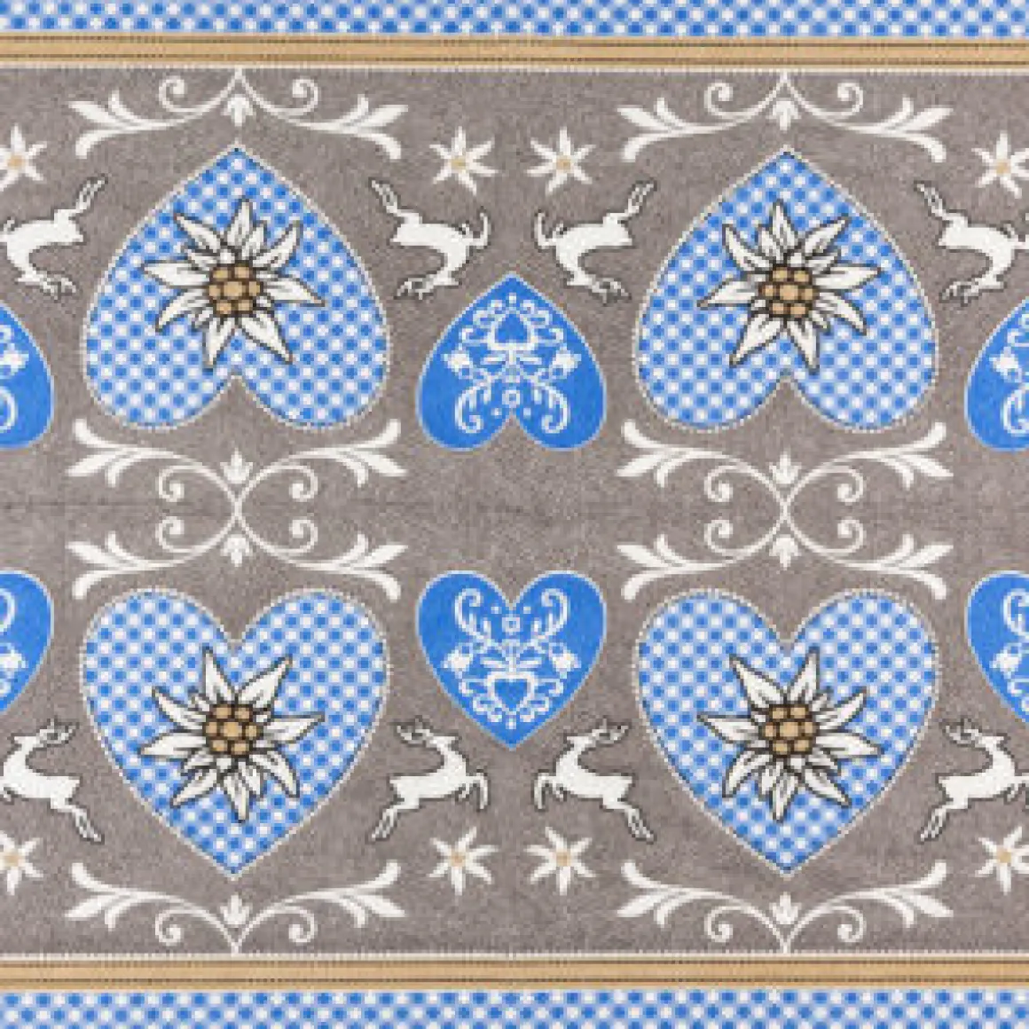 Home Fashion Papierservietten Landhaus, Hirsch und Edelweiß, Warm Welcome, 33x33cm