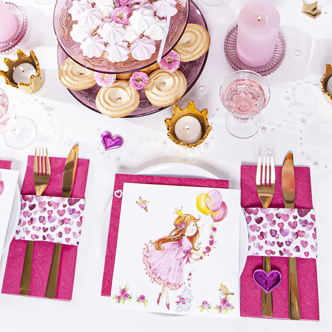 Home Fashion Papierservietten Prinzessin, 33x33cm