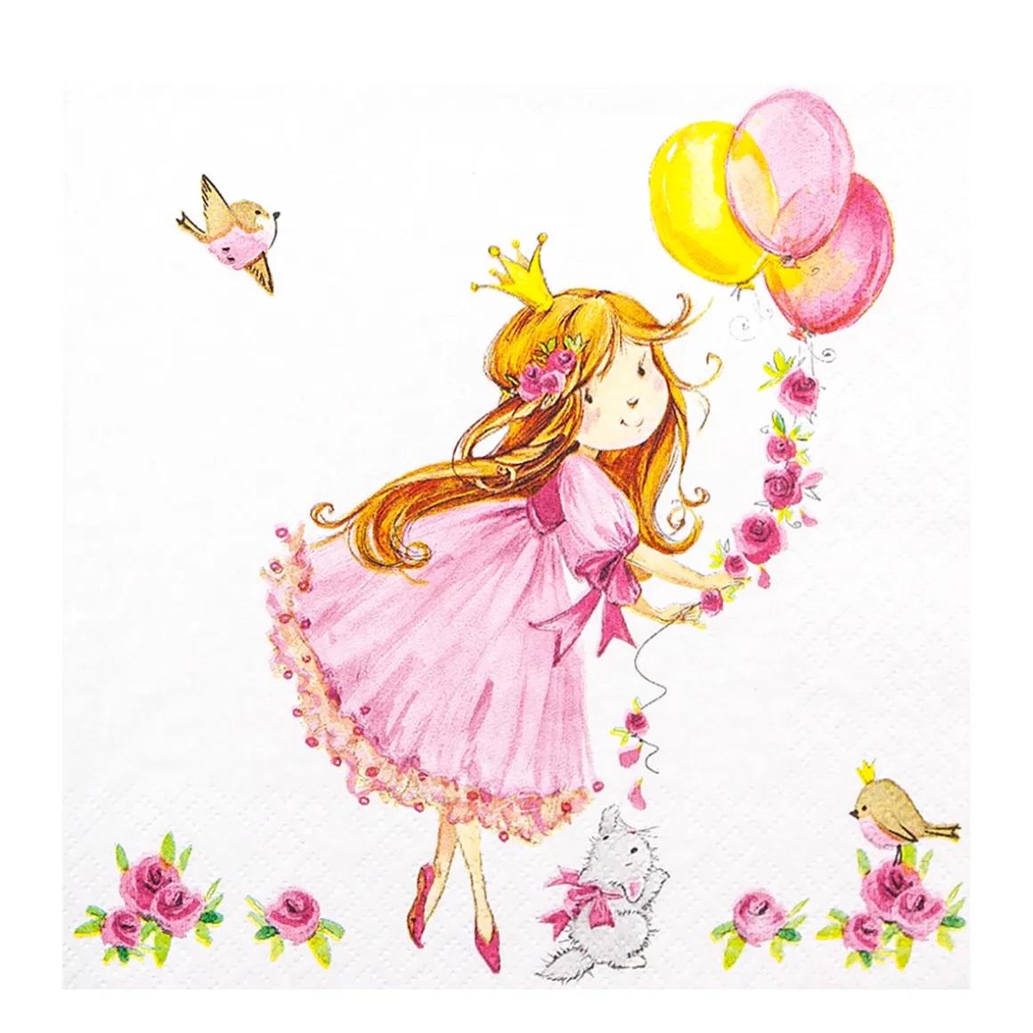 Home Fashion Papierservietten Prinzessin, 33x33cm