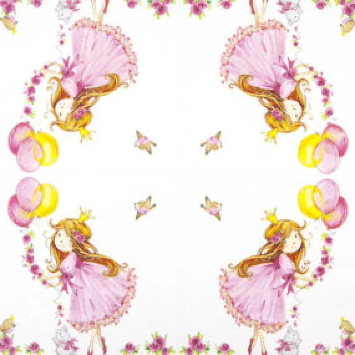 Home Fashion Papierservietten Prinzessin, 33x33cm