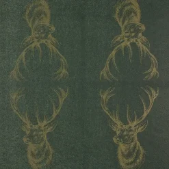 Home Fashion Papierservietten goldener Hirsch, grün, 33x33cm
