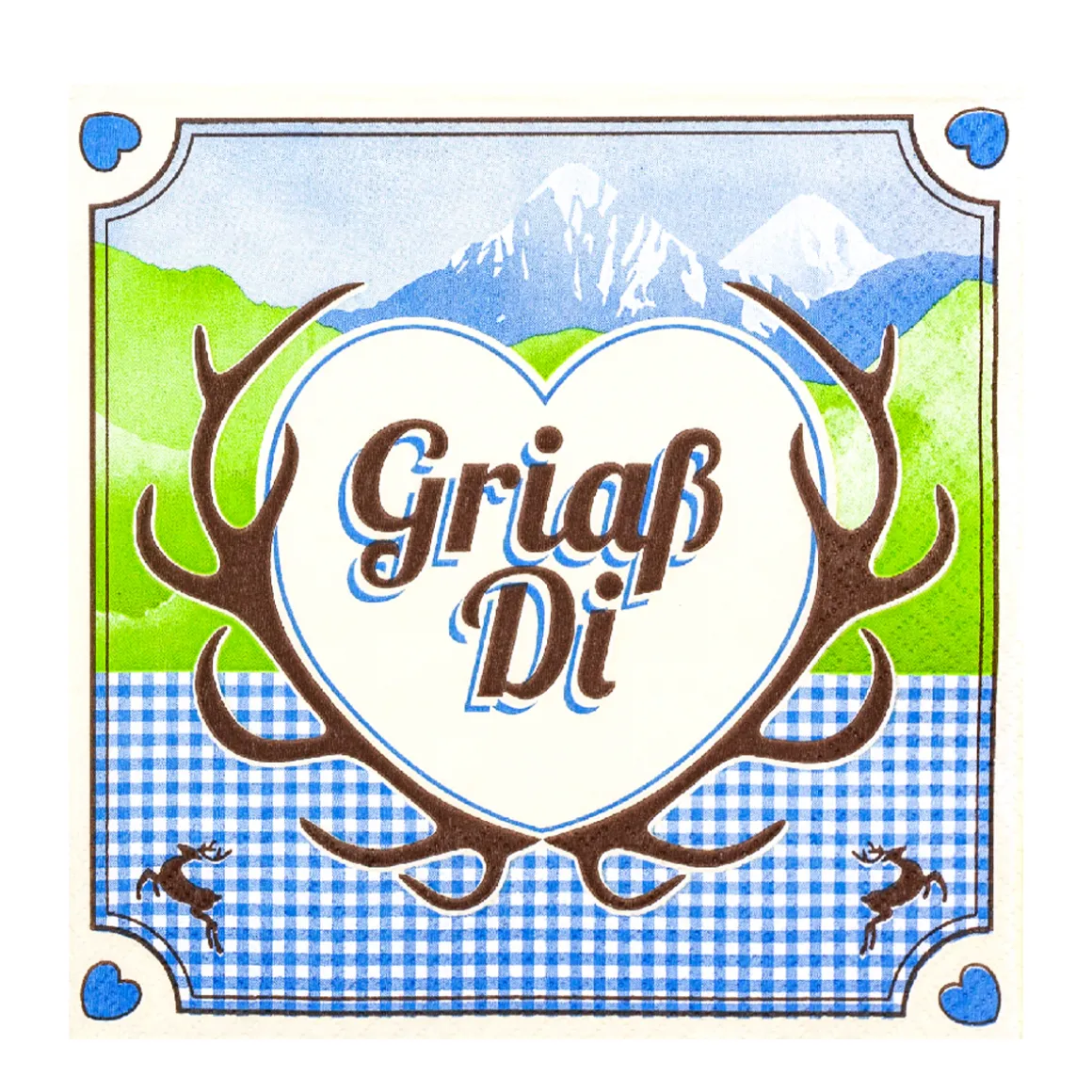 Home Fashion Papierservietten Grias Di, Alpenpanorama, 33x33cm