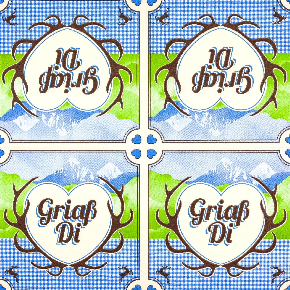 Home Fashion Papierservietten Grias Di, Alpenpanorama, 33x33cm