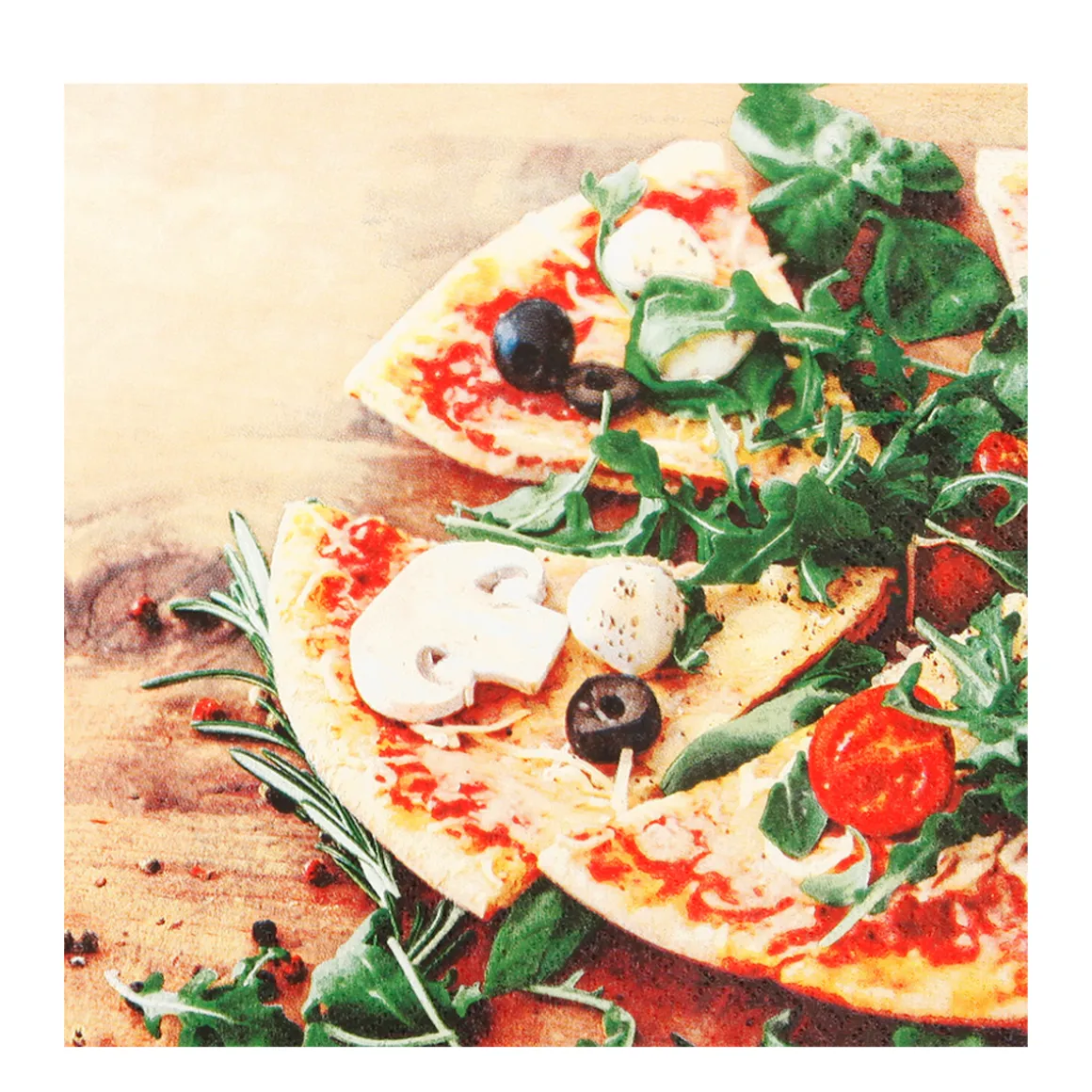Home Fashion Papierservietten Pizza, 33x33cm