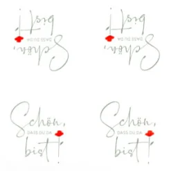 Home Fashion Papierservietten mit Spruch: Schön, dass du da bist, 33x33cm