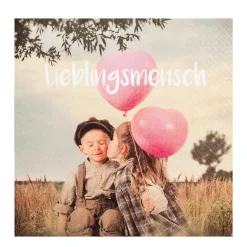 Home Fashion Papierservietten Lieblingsmensch, 33x33cm