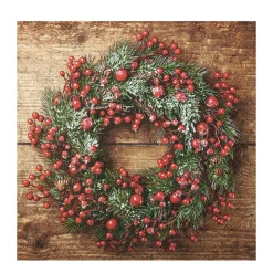 Home Fashion Papierservietten Beerenkranz, Berry Wreath, 33x33cm