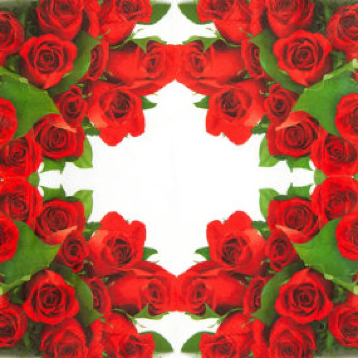 Home Fashion Papierservietten rote Rosen, 25x25cm