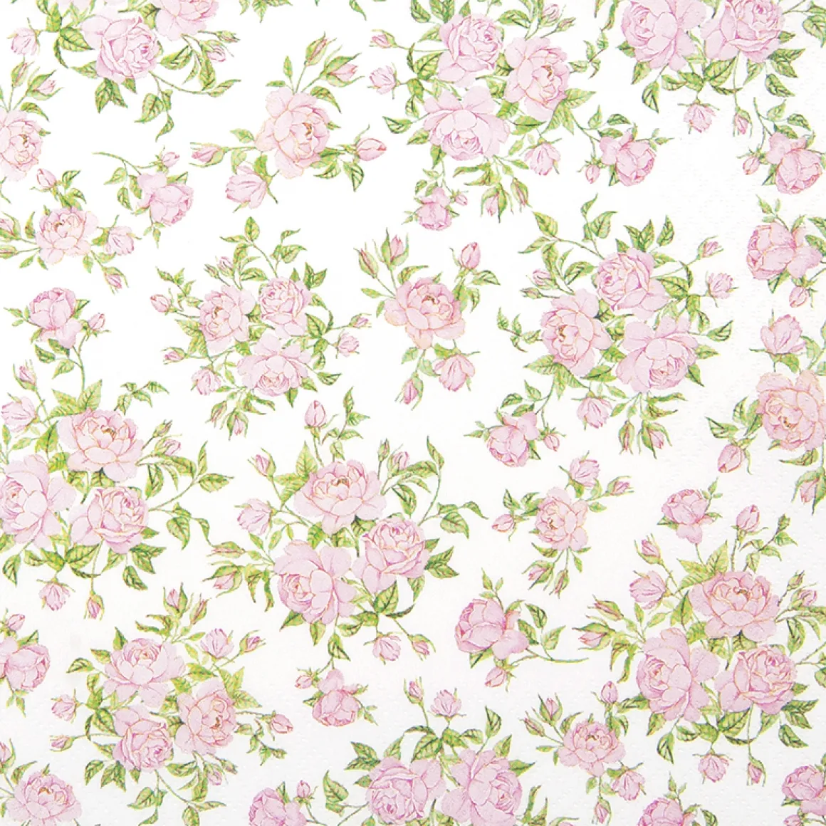 Home Fashion Papierservietten Rosen, kleine rosa Rosenblüten, 25x25cm