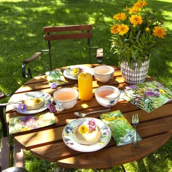 Home Fashion Papierservietten bunte Blumen im Glas, 33x33cm