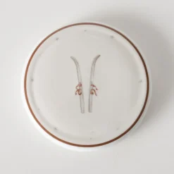 Jumbobecher Mountains Ski, Henkelbecher mit Löffel und Deckel, 600ml, Boltze Home Collections