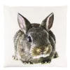 Kanevas Kissen Kaninchen, Häschen grau-braun, 50x50cm, Mars & More