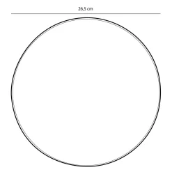 Keramik Speiseteller, Tabo, handgefertigt, weiß, Rand braun, 26,5cm, Mica Decorations