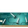 Kerzenbeleuchtung Strang, Flamme, 15 LED, 560cm, Lumineo