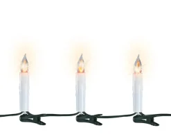 Kerzenbeleuchtung Strang, Flamme, 15 LED, 560cm, Lumineo