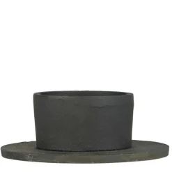 Kerzenhalter für 5cm Stumpenkerzen, Kerzenhalter schwarz mit Sockel, 10cm, Ib Laursen