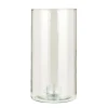 Kerzenhalter Glas mit Einsatz für 3,8cm Kerze, hohes Glas, 25x13cm, Ib Laursen