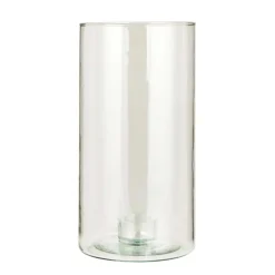 Kerzenhalter Glas mit Einsatz für 3,8cm Kerze, hohes Glas, 25x13cm, Ib Laursen