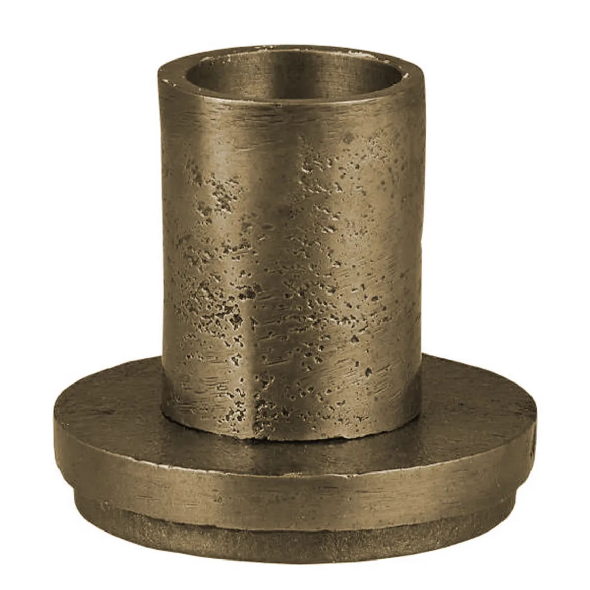 Kerzenhalter Tiza mit Sockel, schlichter rustikaler Kerzenhalter für 3,8cm Stabkerzen, Ib Laursen