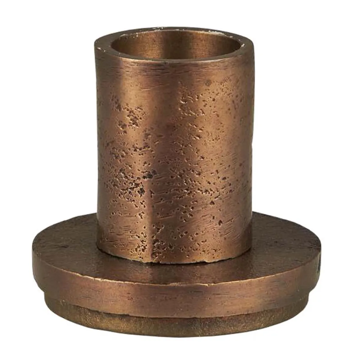 Kerzenhalter Tiza mit Sockel, schlichter rustikaler Kerzenhalter für 3,8cm Stabkerzen, Ib Laursen