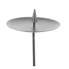 Kerzenpik schwarz, Kerzenhalter aus Metall für Stumpenkerzen, Ø 8cm