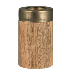 Kerzenspitzer für 1,3 und 2,2cm Kerzen, Holzbehälter-Metall, Ib Laursen
