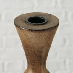 Kerzenständer Caconda, Kerzenständer aus Holz, gedreht, 23cm, Mangoholz, Boltze Home Collections