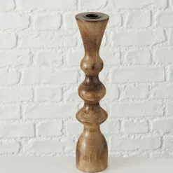 Kerzenständer Caconda, Kerzenständer aus Holz, gedreht, 23cm, Mangoholz, Boltze Home Collections