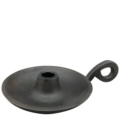 Kerzenständer Kammerleuchte mit Henkel, Kerzenhalter aus Holz rund