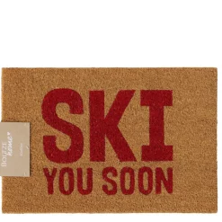 Kokos Fussmatte Skiing, Matte Ski you soon, 60x40cm, Boltze Home Collections