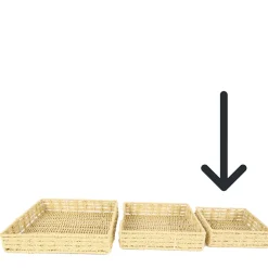 Korb Natur, geflochten quadrat, 20x20cm