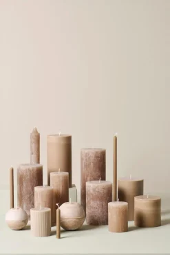 Kugelkerze Rustikal, rustikale Kugelkerze leinen, Ø8cm, Ib Laursen