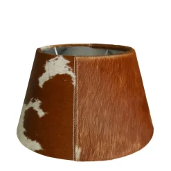 Kuhfell Lampenschirm, braun-weiß, 30cm, Mars & More