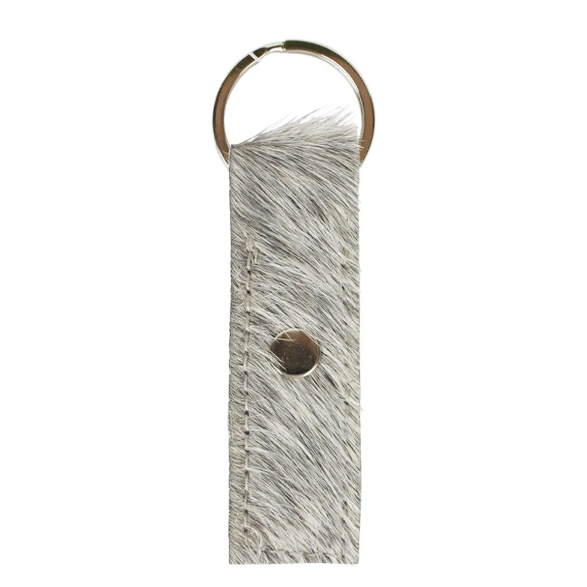 Kuhfell Schlüsselanhänger Mann, grau, 9cm, Mars & More