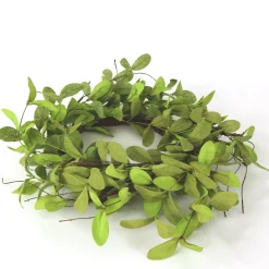 Kunstpflanze Eukalyptus, Eukalyptuskranz rund gebunden, grün, Ø40cm