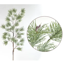 Kunstpflanze Kiefer, Kiefernzweig wie echt, 80cm, Deko Florale