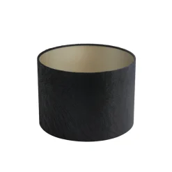 Lampenschirm Lubis schwarz, Lampenschirm Zylinder 25x25x18cm, Light & Living