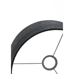 Lampenschirm Lubis schwarz, Lampenschirm Zylinder 25x25x18cm, Light & Living