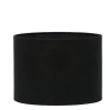 Lampenschirm Livigno schwarz, Lampenschirm Leinenoptik, Zylinder 35x35x25cm, Light & Living