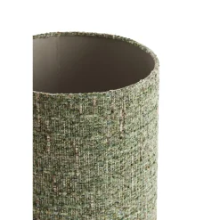 Lampenschirm Osire grün, Lampenschirm Bouclé, Zylinder 30x30x32cm, Light & Living