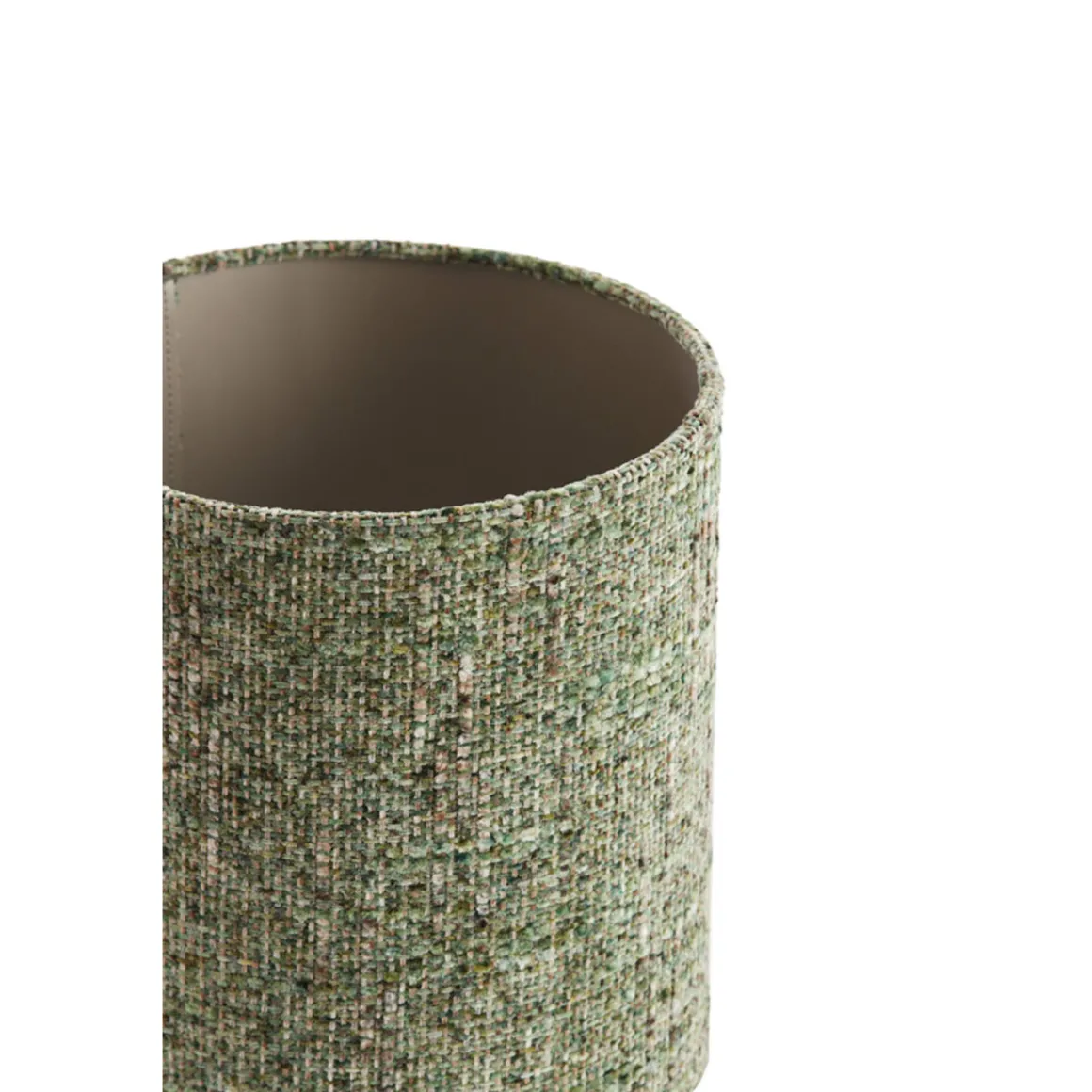 Lampenschirm Osire grün, Lampenschirm Bouclé, Zylinder 25x25x27cm, Light & Living