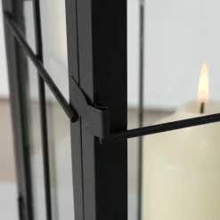 Laterne Arizona, Metallaterne mit Metalldach, 28x64cm, Boltze Home Collections