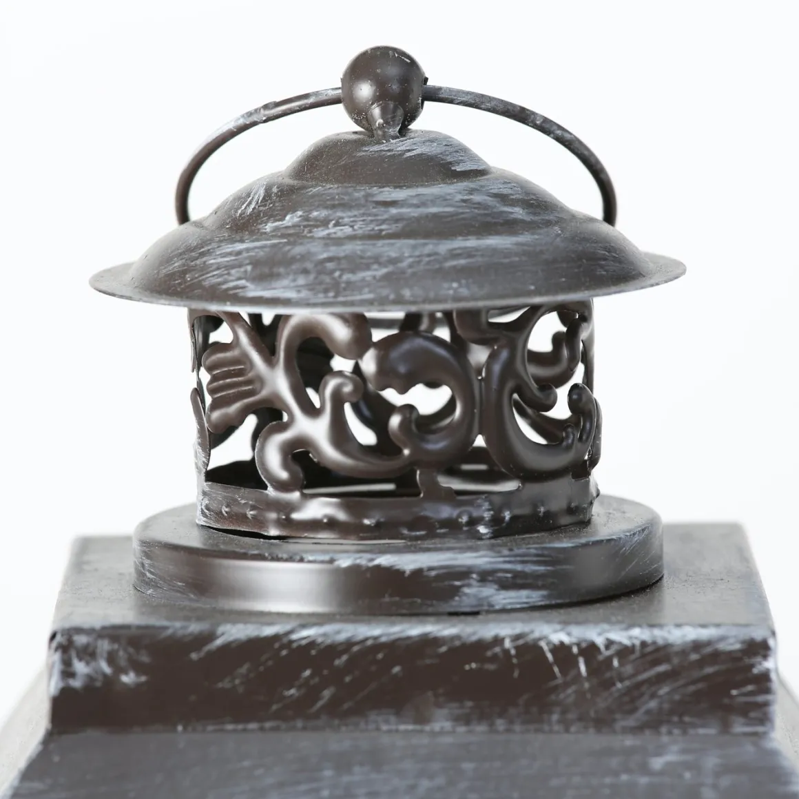 Laterne Bristol, Holzlaterne mit Metalldach, 22x59cm, Boltze Home Collections